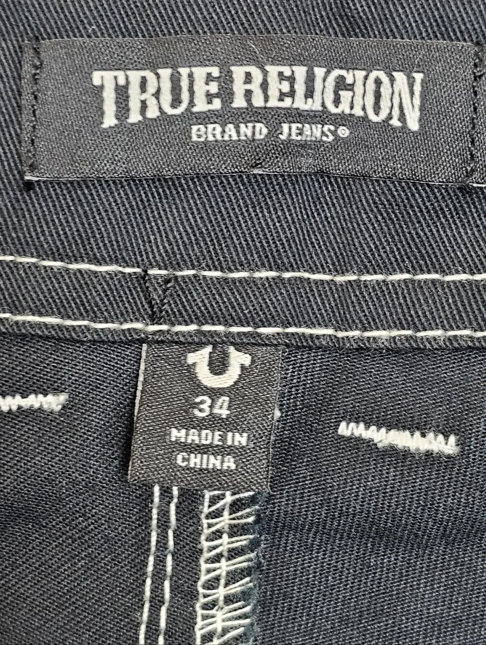 True Religion Bobby Baggy Cargo Pants Jet Black Men’s Size 34x30 700248 NWT